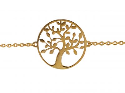 Bracelet arbre de vie plaqué or