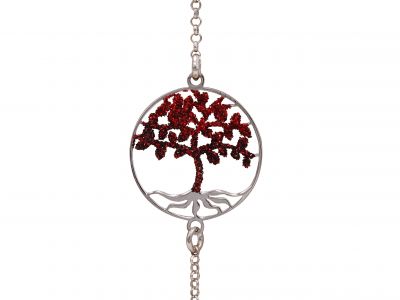 Bracelet arbre de vie rouge