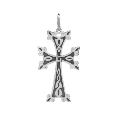 croix armenienne en or blanc 18 carats