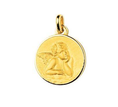 médaille ange or jaune