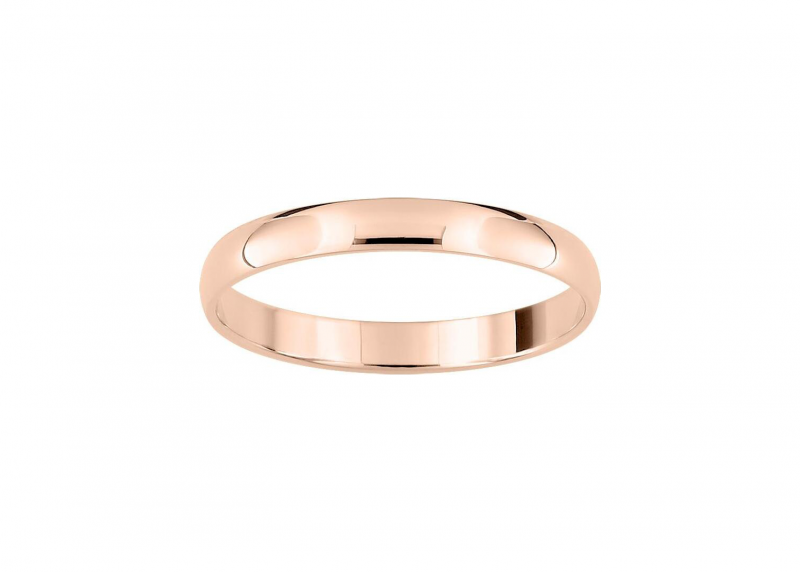 Alliance Demi-jonc en or rose 18K 2.5mm de large