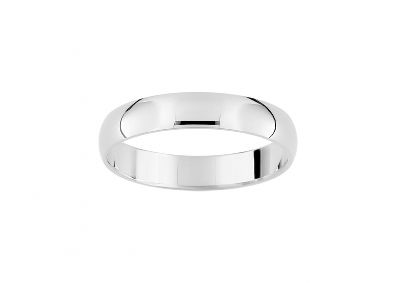 Alliance Demi-jonc en or Blanc 18K 3.5mm de large