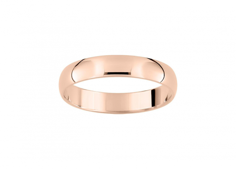 Alliance Demi-jonc en or rose 18K 3.5mm de large