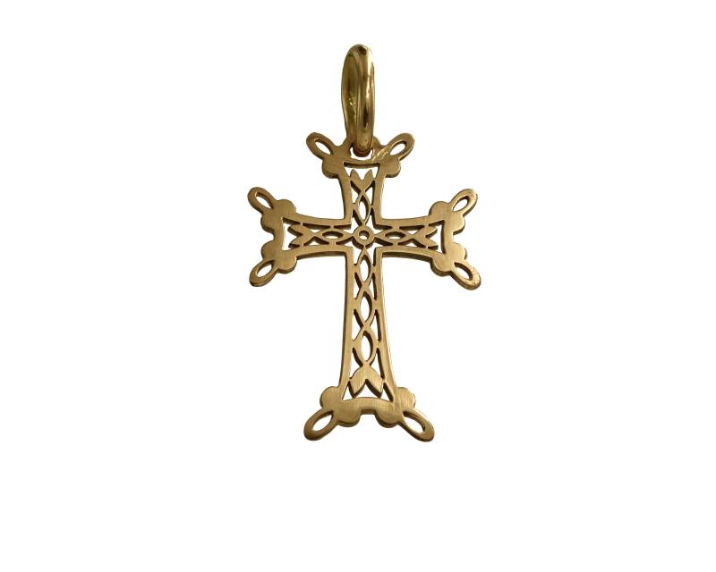 Croix Arménienne ajourée en or 18 carats. (750/1000)
