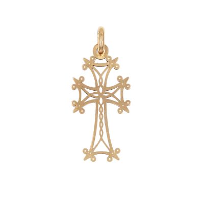 Croix Arménienne ajourée ,PETIT MODÈLE, en or 18 carats, 1.20 grammes.