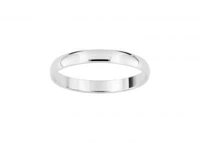 Alliance Demi-jonc en or Blanc 18K 2.5mm de large