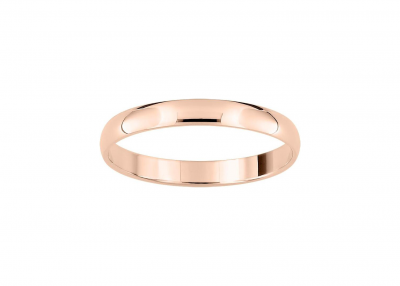 Alliance Demi-jonc en or rose 18K 2.5mm de large