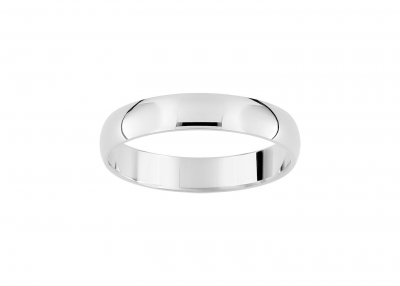 Alliance Demi-jonc en or Blanc 18K 3.5mm de large