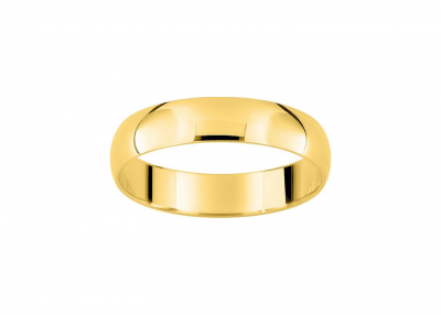 Alliance Demi-jonc en or jaune 18K 4mm de large
