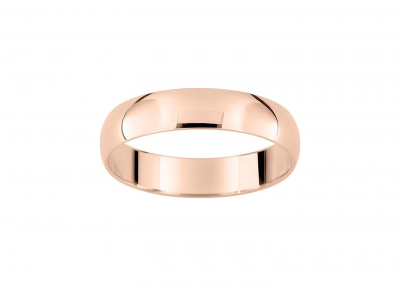 Alliance Demi-jonc en or rose 18K 4mm de large