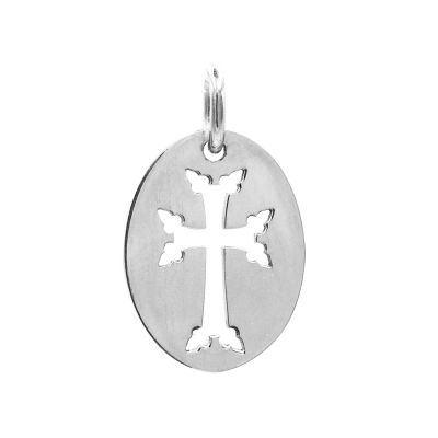 Médaille ovale, croix arménienne 